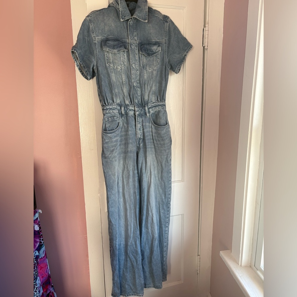 Good American Weightless Denim Jumpsuit Size 1 Small